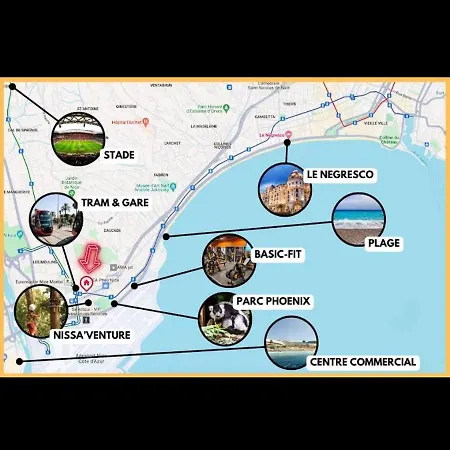 Appartement Grand Appartement, 2 Ou 3 Ou 4 Pieces, Tramway Sur Place, Proche Gare Sncf St Augustin 5 Min, Aeroport A 7 Min, Ou Allianz Riviera 10 Min, Palais Nikaia 2 Min , Supermarche Sur Place, Parking Possible Si Disponible Ou Payant A 1000 Metre Nice